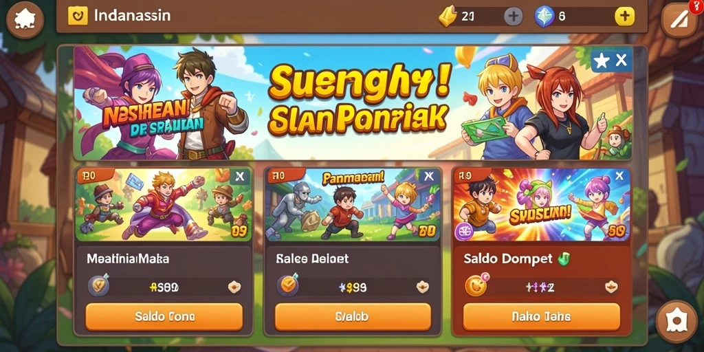 Tampilan memukau dari permainan slot pertama.