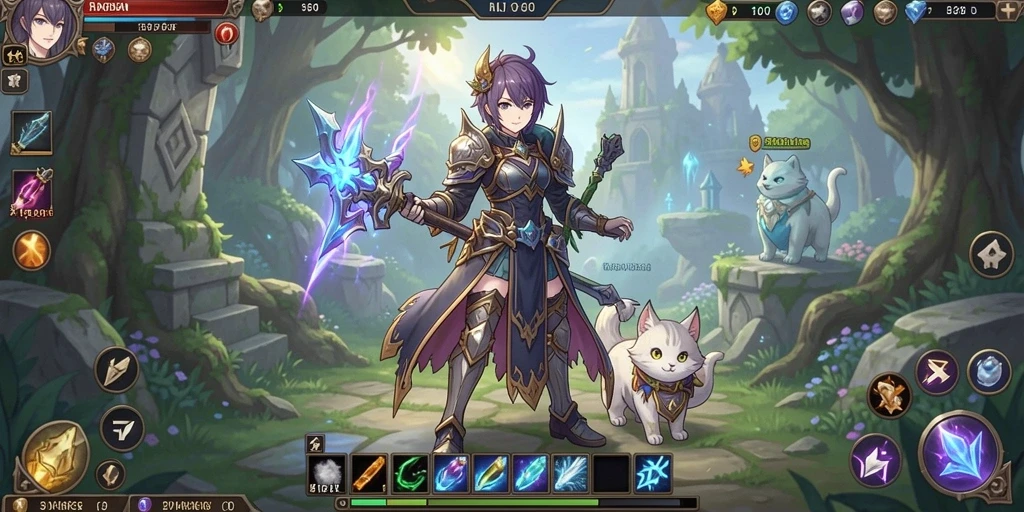 Tangkapan layar karakter utama dalam game.